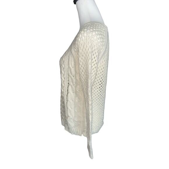 American Eagle Cream Sweater Size Medium Wool - Picture 2 of 4